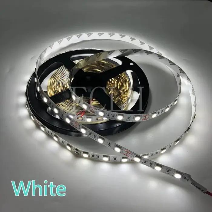 Bande lumineuse LED RGB 2835, 5M, 300 LED, DC 12V, rouge, vert, bleu, blanc chaud, blanc froid, Flex