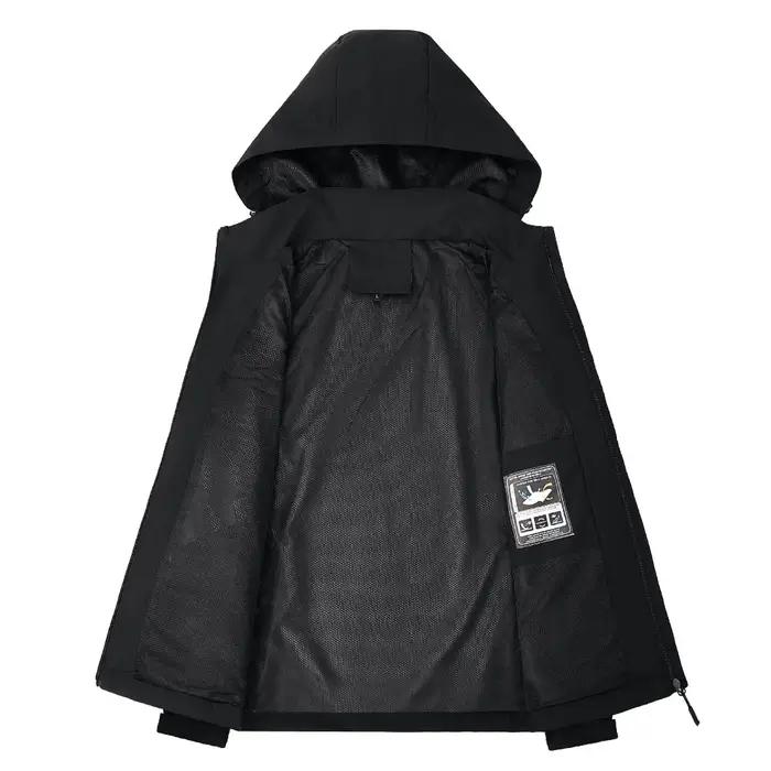 Veste de pluie imperméable légère pour hommes, imperméable d'extérieur à capuche, veste coupe-vent d
