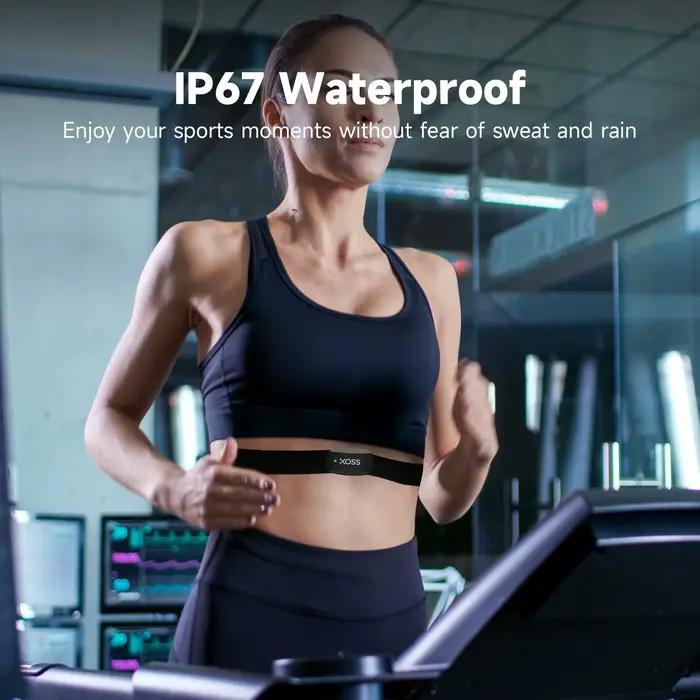XOSS X2-Sangle de poitrine avec moniteur de fréquence cardiaque, capteur de fitness intelligent sans