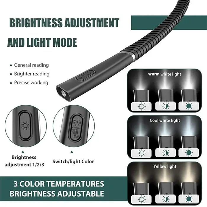LED cou suspendu lumière mains libres cou lumière 3 niveaux lumière 3 températures Rechargeable USB