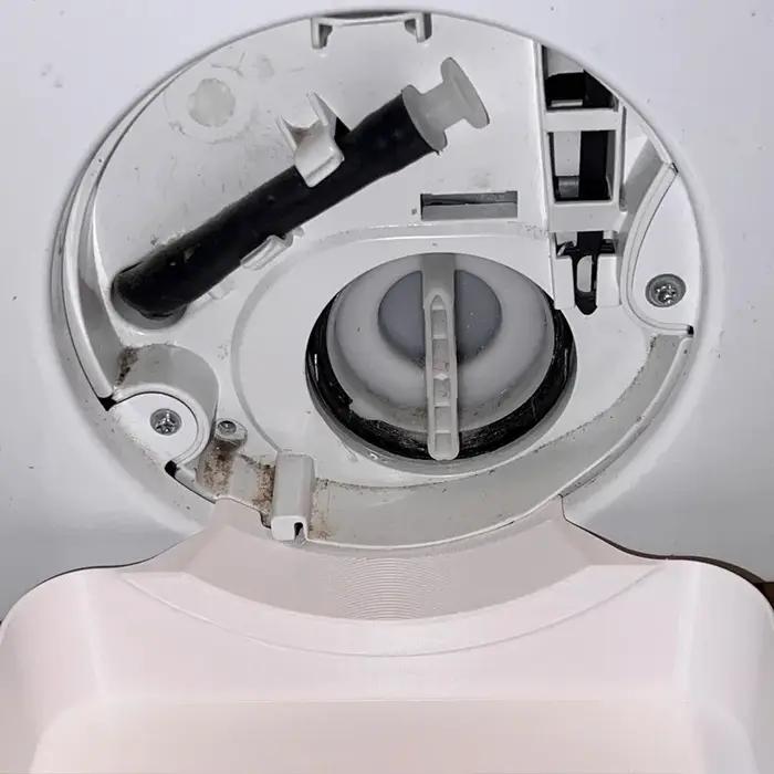 Entonnoir de vidange pour lave-linge - utilisé pour nettoyer le bac de récupération des résidus du filtre anti-peluches, empêchant les fuites d'eau dans la buanderie 