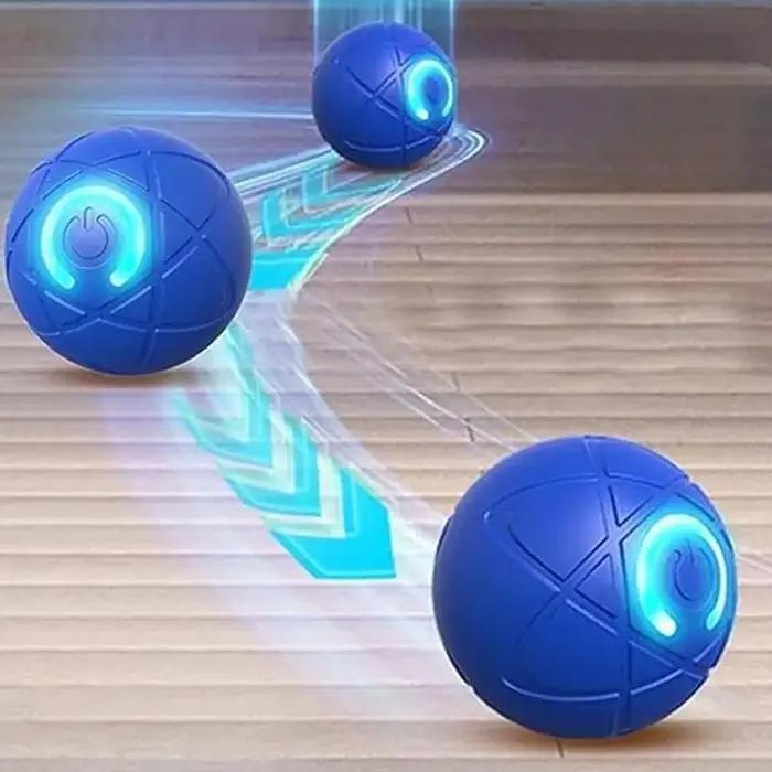 Boule roulante automatique en polaire pour chiens, jouet interactif et sécuritaire pour extérieur, occasions spéciales et quotidienne
