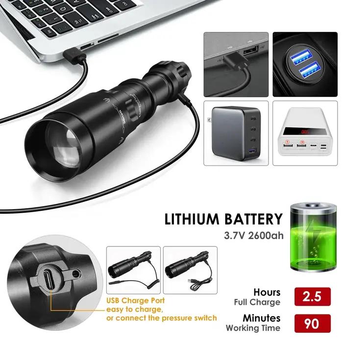 UniqueFire-Lampe de poche LED IR, 1605, T38, Vcsel940, Vcsel850, Indicateur de commutation de gradat