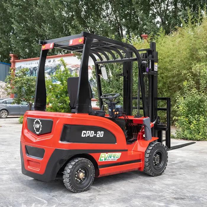 Chariot élévateur électrique 2 tonnes, mini chariot élévateur hydraulique 4x4, transpalette élévateur 3m, manutention d'entrepôt, certifié CE, personnalisable en usine