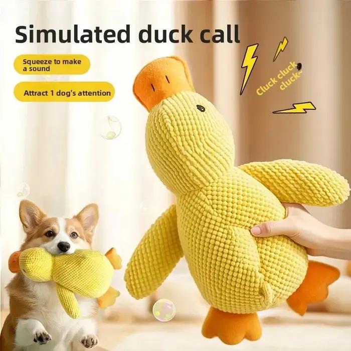 Jouet pour chien en peluche en forme de canard