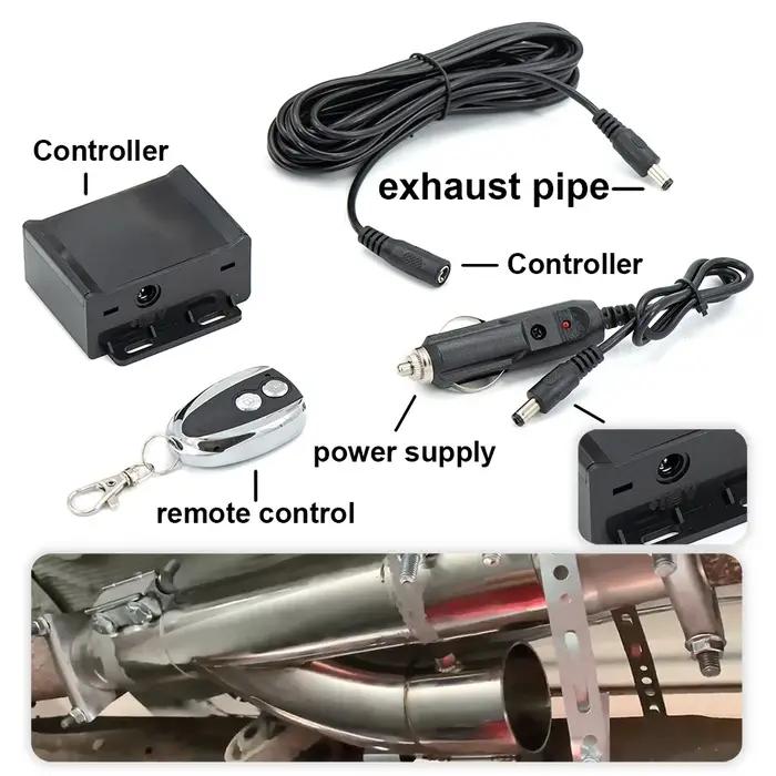 Commutateur de télécommande électronique 12V + boîte de commande pour Kit de découpe d'échappement électrique