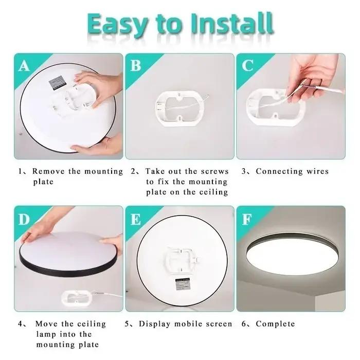 Plafonnier Led 110-265V panneau Ultra mince lumière Led pour salon chambre éclairage intérieur 20W 3