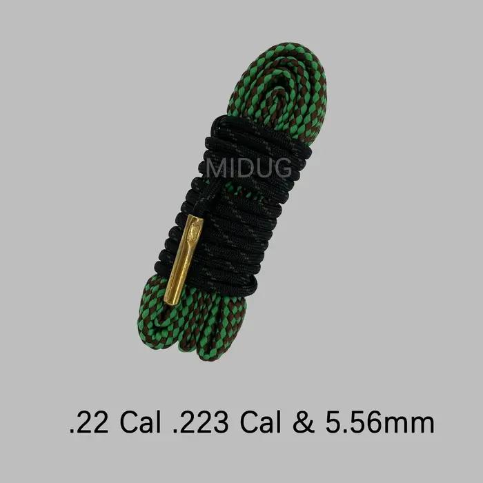 MIDUG 12 GA Kit de nettoyage de pistolet alésage de fusil propre serpent baril alésage brosse corde