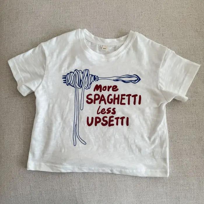 T-shirt Facejoyous unisexe pour enfants 4-6 ans avec lettres de dessin animé imprimées décontracté et confortable pour les occasions estivales