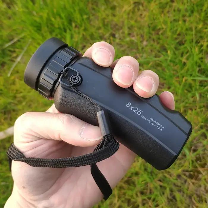 Monoculaire compact 8x25/10x25 HD étanche IPX7 - Parfait pour randonnée