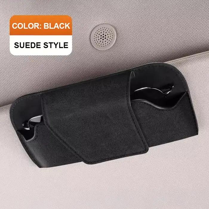 SEAMETAL – étui à lunettes de voiture en daim/écorce synthétique de qualité supérieure