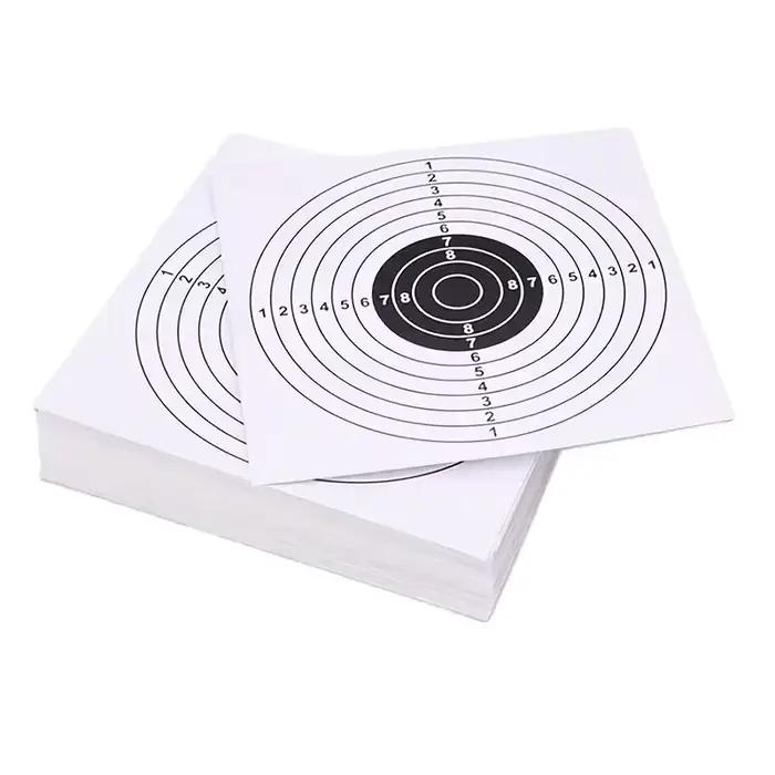 50pcs 5,5 pouces blanc tir pratique papier cible Air Shot papier cibles pour BB receveur cible suppo