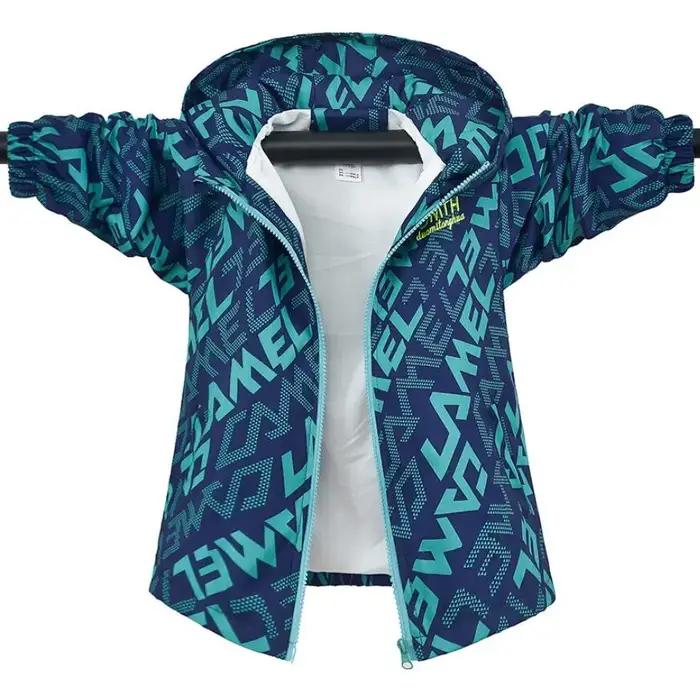 Veste de mode coréenne pour filles et adolescentes, manteau à capuche dégradé décontracté pour garço
