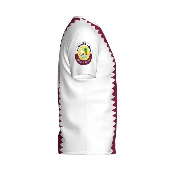 T-shirt graphique avec emblème de la sensation du Qatar pour hommes, maillot d'équipe de football, veste de sport unisexe, style hip-hop, mode décontractée, occasions quotidiennes et événements spéciaux