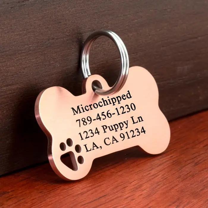Étiquette d'identification de chien