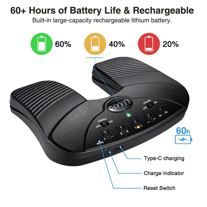 Pédale de Retournement de Page Bluetooth LEKATO pour Musiciens Professionnels et Amateurs Occasions Spéciales Lecteur de Partitions Gestion de Bibliothèque de Musique