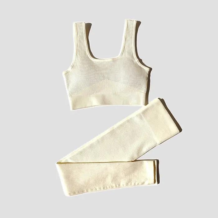 WAREBALL 2 pièces femmes ensemble de sport ensemble de Yoga sans couture costume de Fitness Leggings