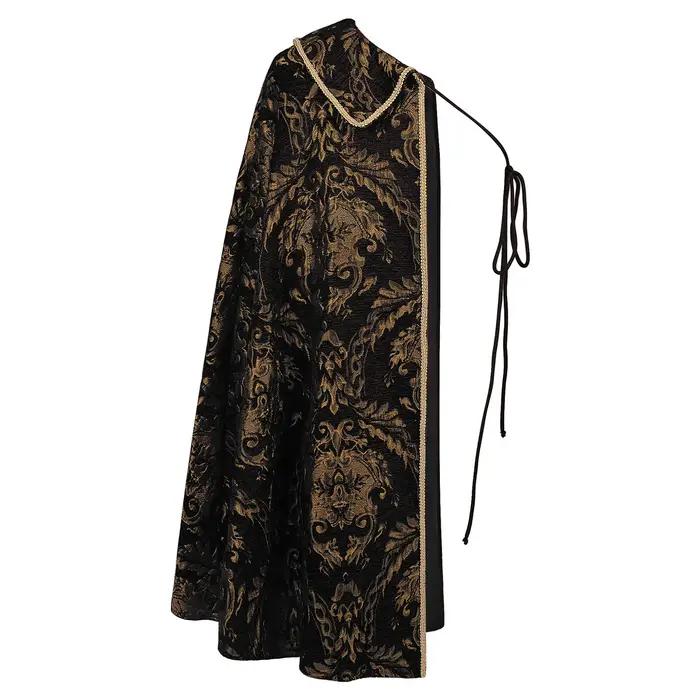 Vêtements médiévaux rétro Renaissance pour hommes, Cape gothique Steampunk, demi-épaule, vêtements roi Noble, Cape à une épaule