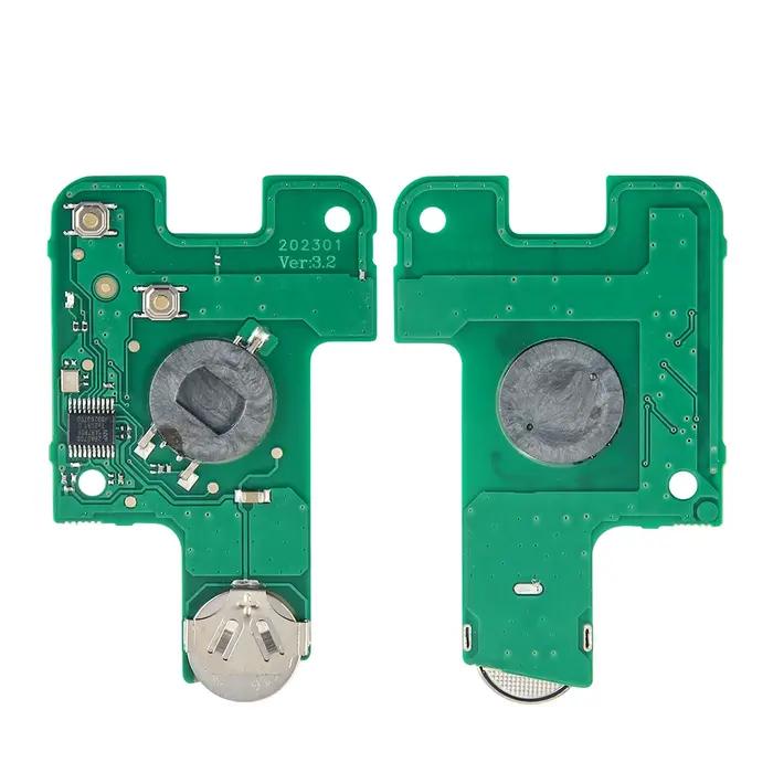 KEYYOU – carte-clé télécommande intelligente à 2 boutons, 433Mhz, transpondeur PCF7947 ID46, pour vo