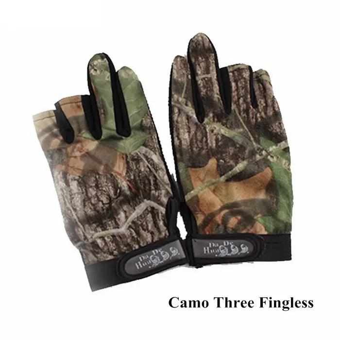 Gants de chasse bioniques camouflage demi-doigts multifonctions anti-dérapants respirants - Pêche et vélo
