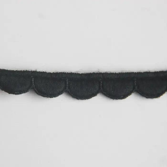 Ruban dentelle soluble à l'eau broderie florale noir blanc 1cm large 2 yards DIY couture artisanat