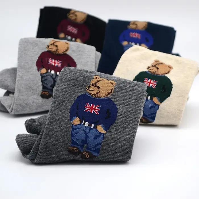 Chaussettes cadeau chasseur ours gentleman - Style Harajuku original pour chasseur branché