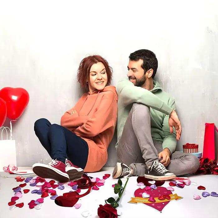 Pétales de lancer en tissu rembourré romantique pour mariage fiançailles fête des mères pères anniversaire saint valentin noël occaions spéciales 200 pièces cœur olive saphir profond jaune fluo