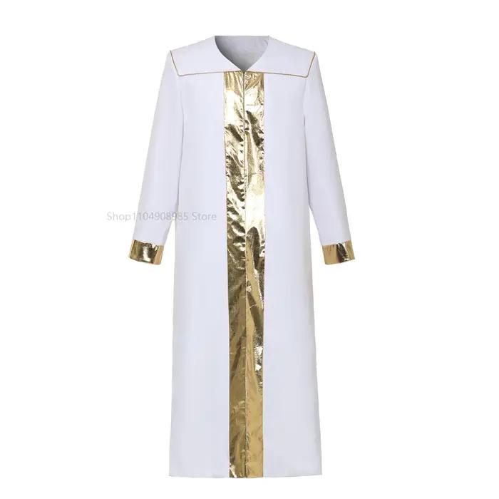 Robe de clergé pour hommes d'église, soutane, prêtre catholique, tunique de louange, Costume de Mission médiévale, vêtements pour prêtres