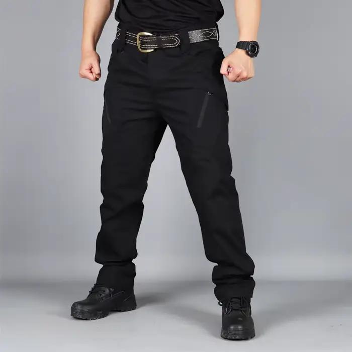 Pantalon cargo tactique imperméable homme - Chasse travail outdoor couleur unie joggers S-6XL