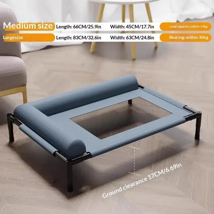Lit surélevé pour chien, pour l'extérieur, l'intérieur, le camping, les voyages, pour les grands chi