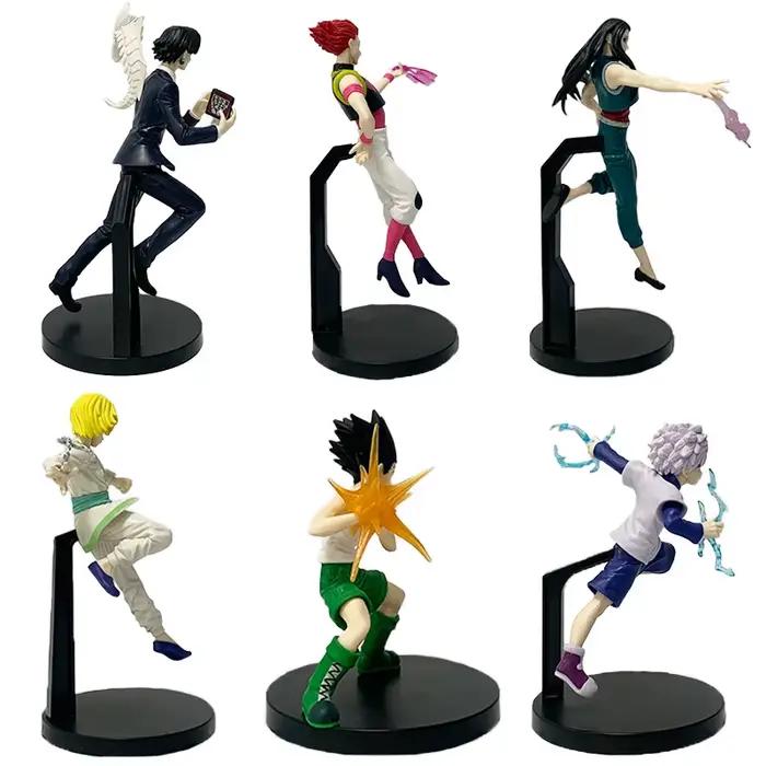 Ensemble de 6 figurines d'action Hunter X Hunter Gon Killua Kurapika Hisoka Chrollo Illumi modèle de collection en PVC jouets cadeaux occasions spéciales