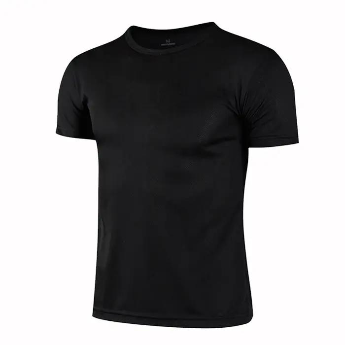 T-shirt de sport à manches courtes à séchage rapide pour hommes et femmes, maillot de gym, chemise d