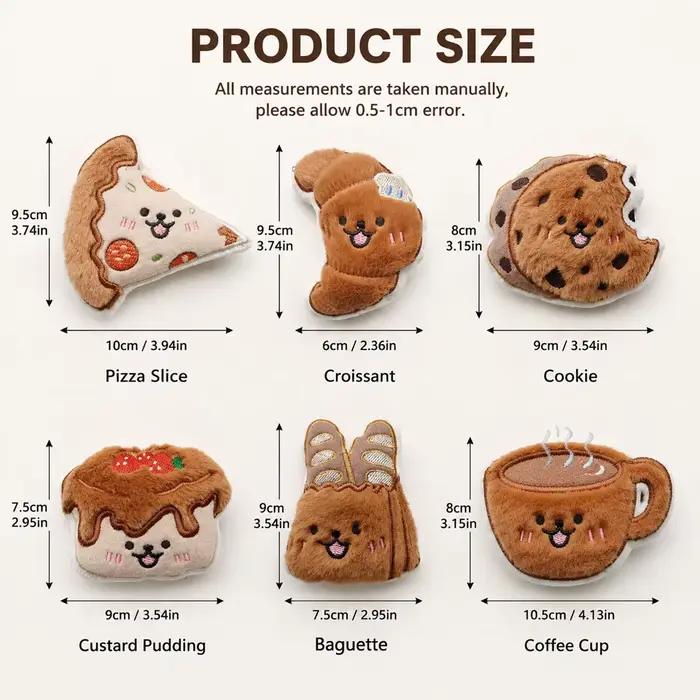 Jouets en peluche pour chiens en forme de nourriture avec couineur ensemble de jouets à mâcher interactifs et doux pour petits chiens et chiots occasions de jeu quotidien et entraînement