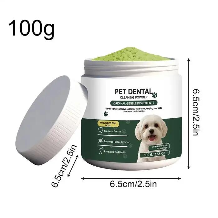Poudre Nettoyante pour Dents de Chien Sans Brosse – Nettoyant Quotidien pour Chiots