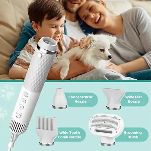 Sèche-cheveux portable avec brosse pour animaux de compagnie