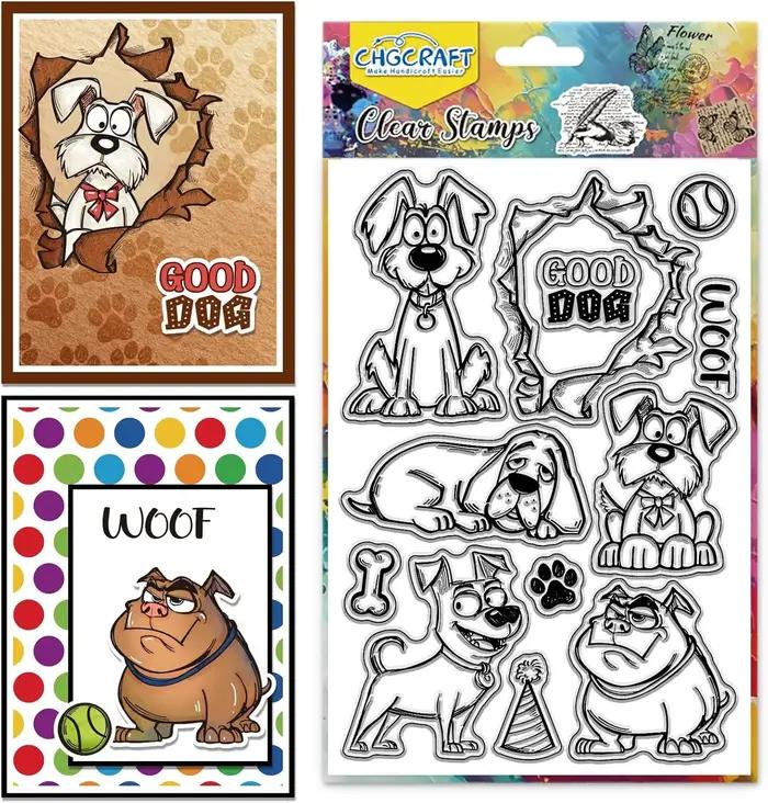 Timbres transparents amusants pour chiens de compagnie