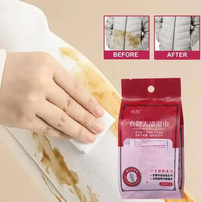 Lingettes démaquillantes pour vêtements et livres