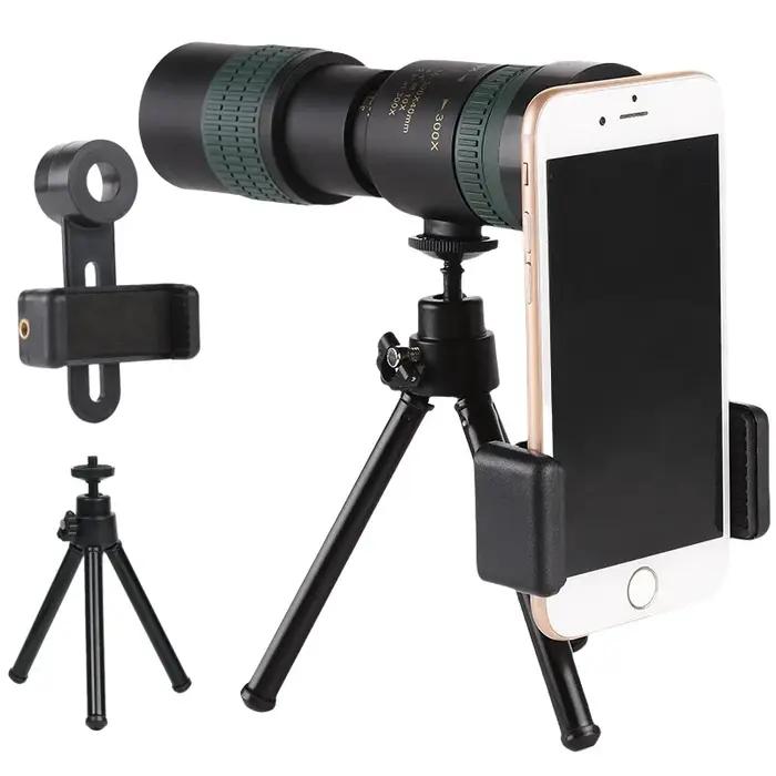 Monoculaire professionnel zoom 10-300x40 HD 4K - Pour observation longue distance