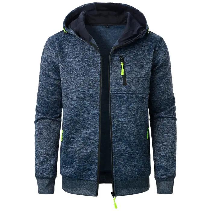 Nouveaux hommes sport Fitness sweat-shirt décontracté Cardigan vestes à capuche