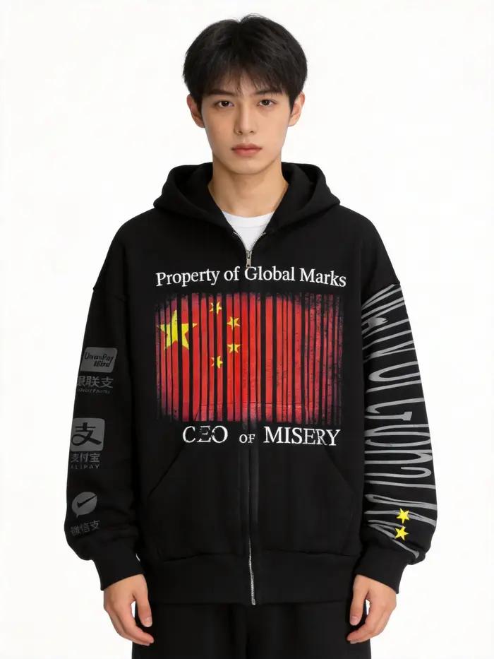 Sweat-shirts Hip Hop Grunge Chinatown pour femmes, streetwear, tops Harajuku, sweat-shirt décontracté gothique surdimensionné pour hommes, vêtements Y2k