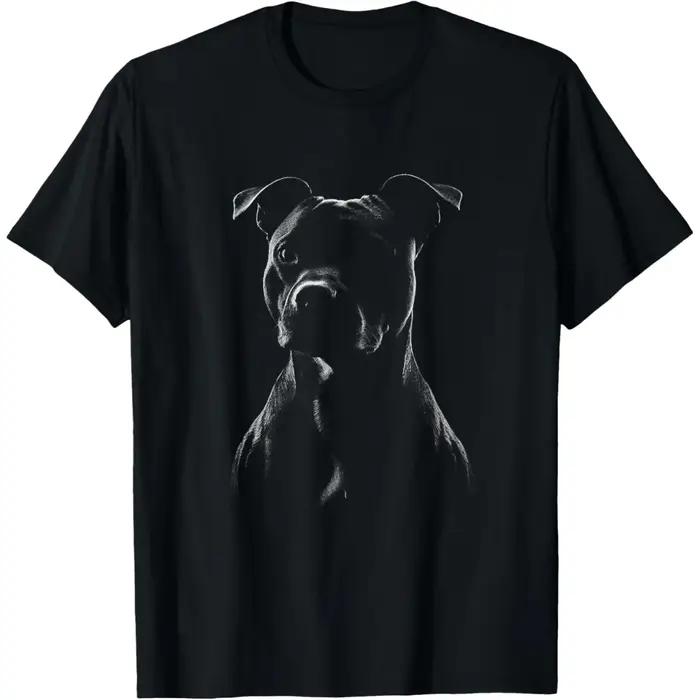 Drôle Staffordshire Bull Terrier amant mignon chien Photo t-shirts hommes coton Humor Streetwear à m