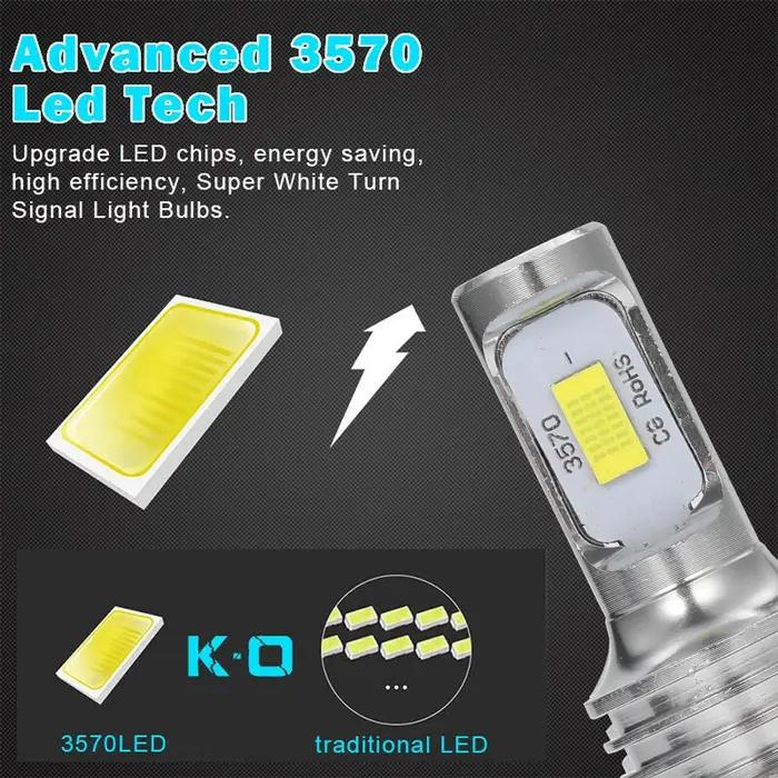 Ampoules LED H7 H1 H8 H9 H11 9005 9006, 2 pièces, HB3 HB4 CSP, phare Super lumineux, lampe DRL 6000K