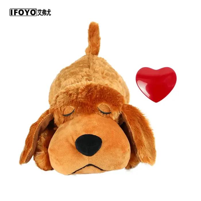 Animal de compagnie battement de coeur chiot comportement entraînement chien en peluche