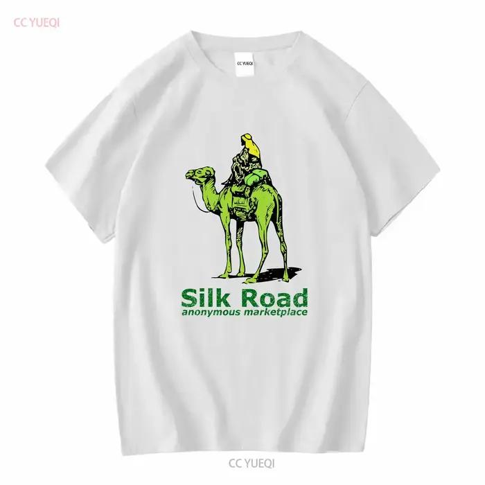 Silk Road Marketplace T Shirt Blanc vintage Lavé Unisexe Légèrement homme vêtements de créateurs Graphique polyvalent Streetwear doux