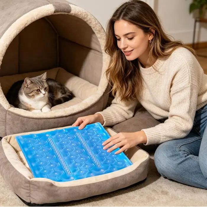Tapis rafraichissant pour chien et humains coussin de refroidissement pour maison bureau salon usage quotidien fraicheur durable matériaux respectueux de l'environnement