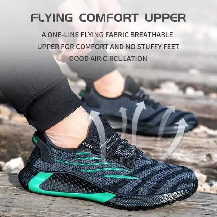 Bottes de sécurité de travail anti-perforation pour homme, chaussures légères et confortables pour le travail printemps automne