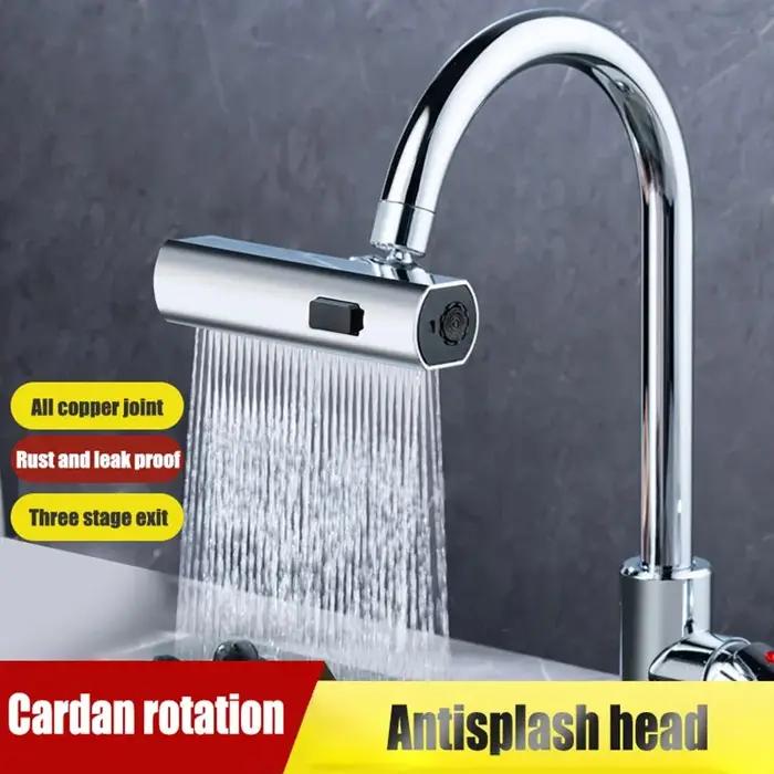 Extension universelle robinet 3 niveaux cascade - Lavage légumes anti-éclaboussures rotatif - Joint universel cuisine