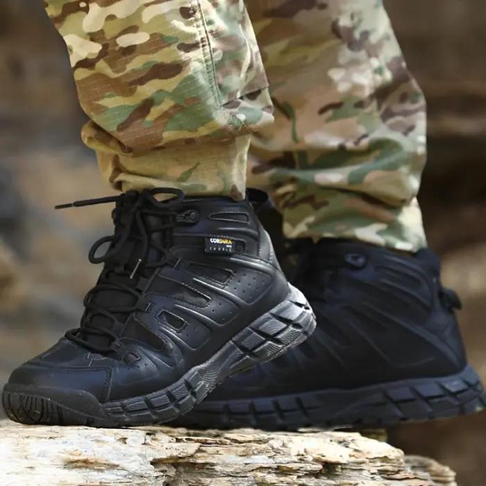 DulOutdoor-Bottes de saut militaires pour hommes, chaussures d'entraînement de l'armée, légères, abs