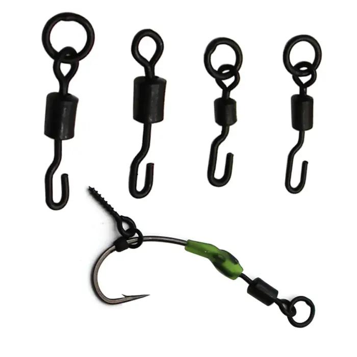 Anneau Spinner pivotant taille 8/11, accessoires de pêche à la carpe, émerillons à changement rapide