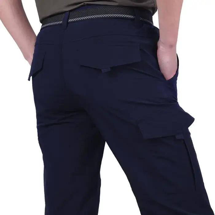 Pantalon tactique urbain 2025 homme multi-poches élastique - Cargo slim ou large tailles jusqu'à 5XL chasse